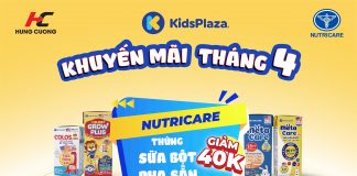 Nutricare giá tốt tháng 4: Giảm sốc tại KidsPlaza, mẹ đừng bỏ lỡ!