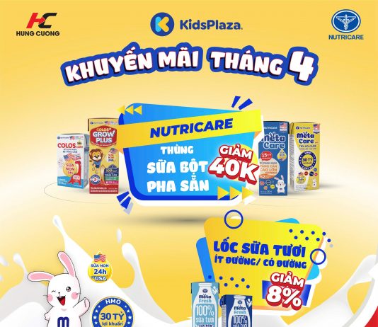 Nutricare giá tốt tháng 4: Giảm sốc tại KidsPlaza, mẹ đừng bỏ lỡ!