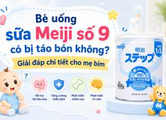 Bé uống Meiji số 9 có bị táo bón không? Giải đáp chi tiết cho mẹ bỉm sua-meiji-co-tao-bon-khong