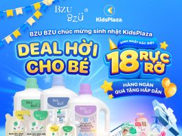 BZU BZU – THƯƠNG HIỆU CHĂM SÓC GIA ĐÌNH TỪ SINGAPORE CÙNG HÀNG LOẠT ƯU ĐÃI HẤP DẪN TẠI KIDSPLAZA bzu bzu