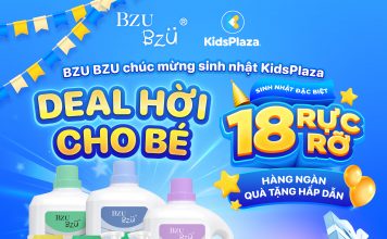 BZU BZU – THƯƠNG HIỆU CHĂM SÓC GIA ĐÌNH TỪ SINGAPORE CÙNG HÀNG LOẠT ƯU ĐÃI HẤP DẪN TẠI KIDSPLAZA bzu bzu