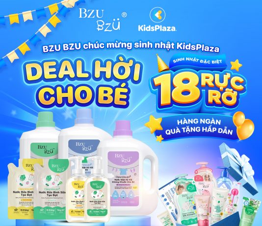 BZU BZU – THƯƠNG HIỆU CHĂM SÓC GIA ĐÌNH TỪ SINGAPORE CÙNG HÀNG LOẠT ƯU ĐÃI HẤP DẪN TẠI KIDSPLAZA bzu bzu