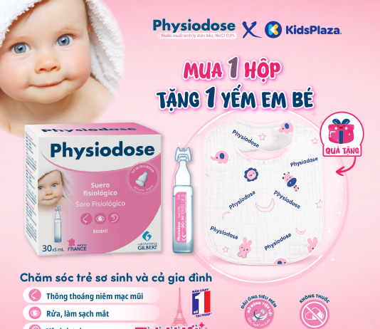 Physiodose – Nước muối sinh lý đơn liều chuẩn Pháp được nhiều bệnh viện phụ sản tin dùng cho trẻ sơ sinh KV-Physiodose-tang - yem-03
