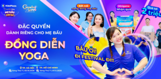 Festival Mẹ Bầu & Em Bé KidsPlaza 2026: Yoga Bầu Mom Light – Lễ hội ánh sáng và hành trình kết nối mẹ & bé