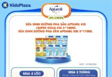 Sữa nước Aptamil – Mua 4 tặng 1, săn quà hấp dẫn