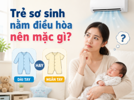 Trẻ sơ sinh nằm điều hòa nên mặc gì? Dài tay hay ngắn tay? tre-so-sinh-nam-dieu-hoa-nen-mac-gi-1