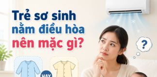Trẻ sơ sinh nằm điều hòa nên mặc gì? Dài tay hay ngắn tay? tre-so-sinh-nam-dieu-hoa-nen-mac-gi-1