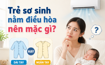 Trẻ sơ sinh nằm điều hòa nên mặc gì? Dài tay hay ngắn tay? tre-so-sinh-nam-dieu-hoa-nen-mac-gi-1
