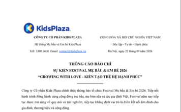 THÔNG CÁO BÁO CHÍ SỰ KIỆN FESTIVAL MẸ BẦU & EM BÉ 2026 “GROWING WITH LOVE – KIẾN TẠO THẾ HỆ HẠNH PHÚC” thong-cao-bao-chi-1
