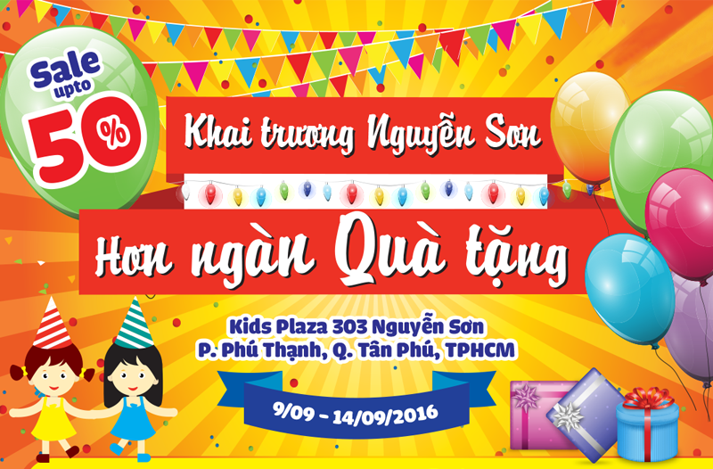 Ưu đãi chưa từng có tới 70% đồ dùng mẹ và bé tại Kids Plaza Nguyễn Sơn