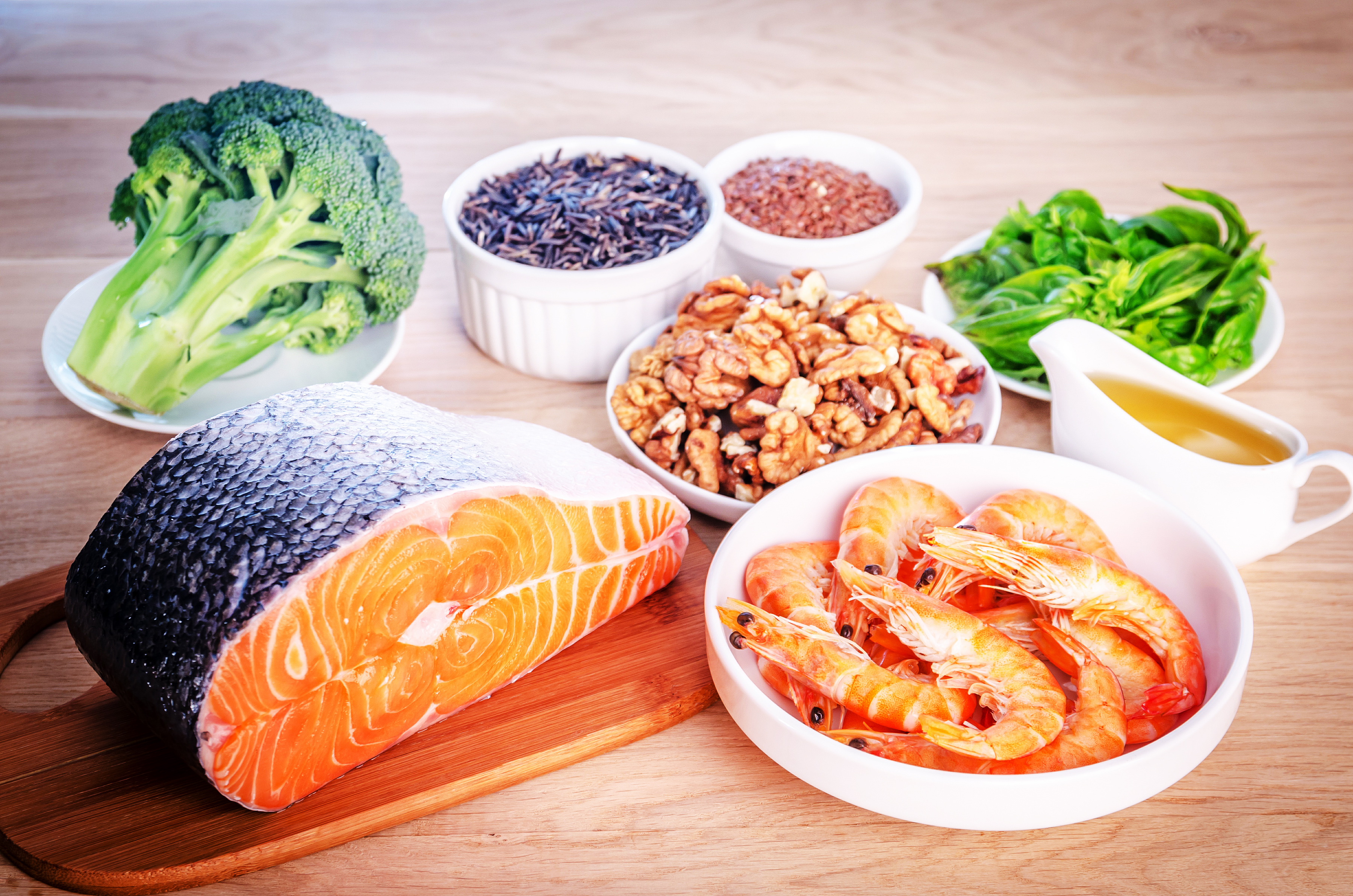 Plant-based and animal sources of Omega-3 acids