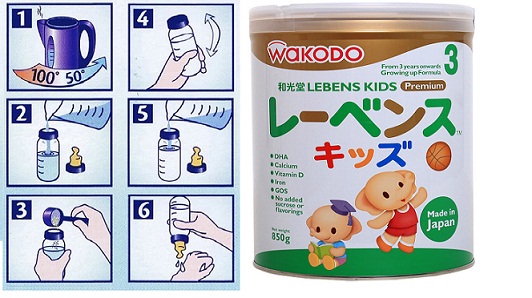 Cách pha sữa Wakodo Lebens Kids 850g đảm bảo chất dinh dưỡng cho bé Cách pha sữa Wakodo Lebens Kids 850g đảm bảo chất dinh dưỡng cho bé