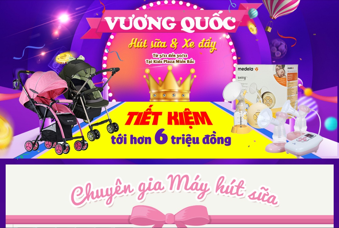 Đến vương quốc máy hút sữa nhận hàng ngàn quà tặng khủng nhất chỉ có tại Kids Plaza Khuyến mại máy hút sữa giá sốc chỉ có tại kids plaza