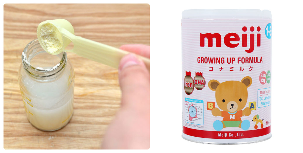 3 bước pha sữa Meiji số 9 Growing Up Formula đúng chuẩn mẹ cần nhớ Cách pha sữa Meiji số 9 Growing Up Formula 800g