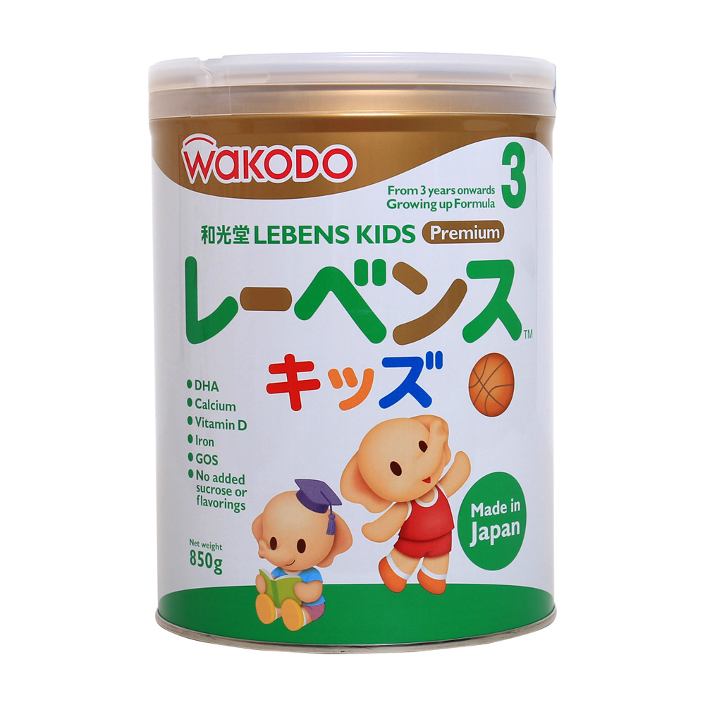 Sữa Wakodo Lebens Kids 850g cho bé từ 3 tuổi trở lên