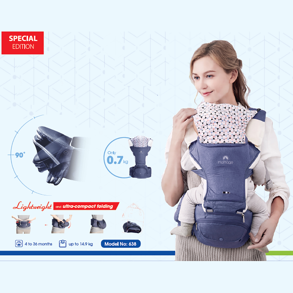 Địu ngồi cho bé Hip Seat Mamago Foldable Aluminum an toàn, tiện dụng
