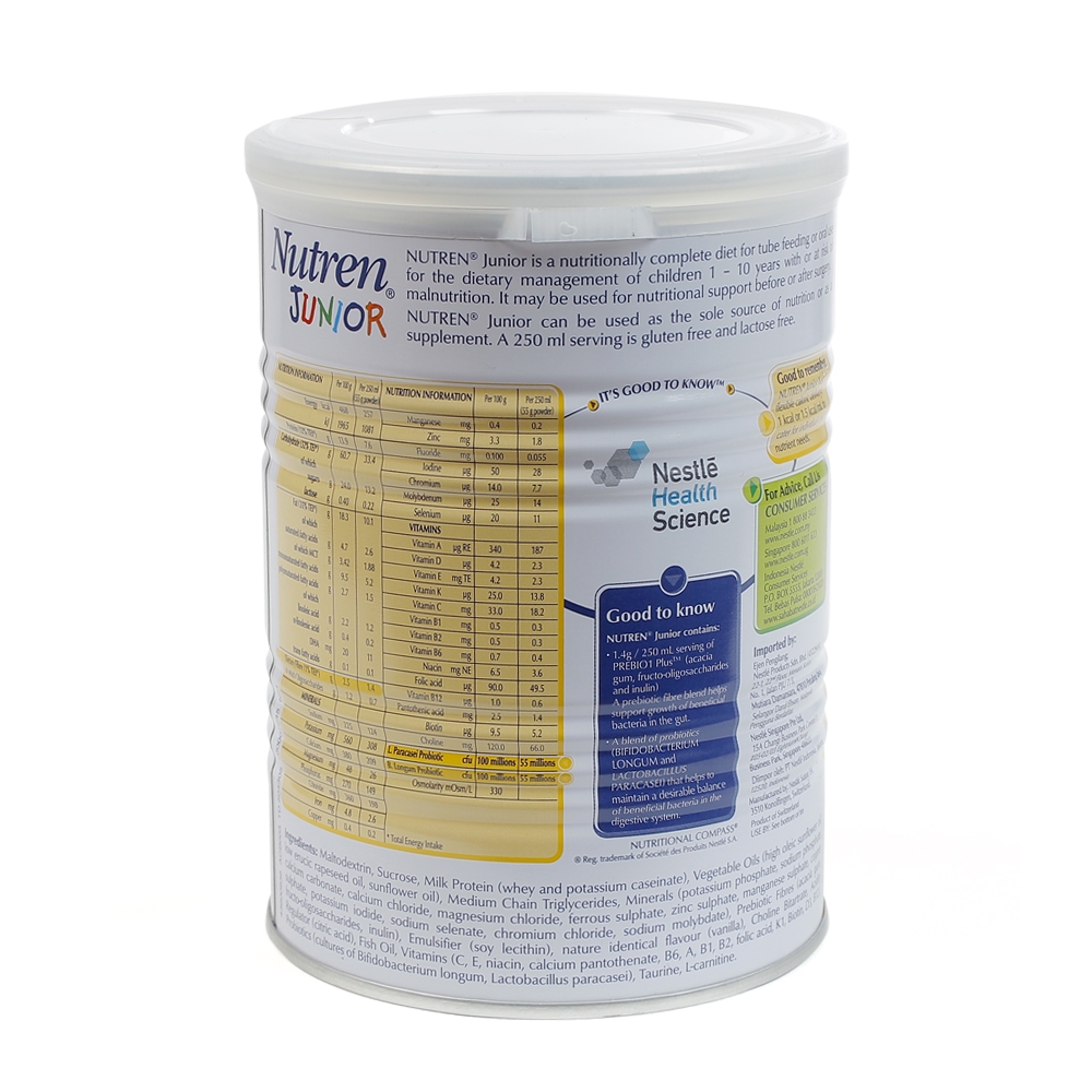 Thành phần sữa Nutren Junior 400g